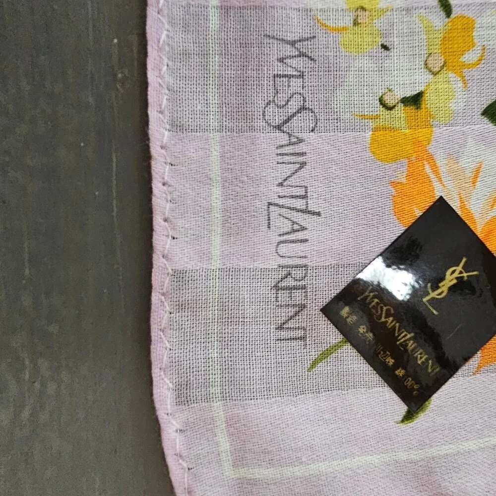 Yves Saint Laurent Authentic Nwt Handkerchief / Bandana / Neckerchief One Size